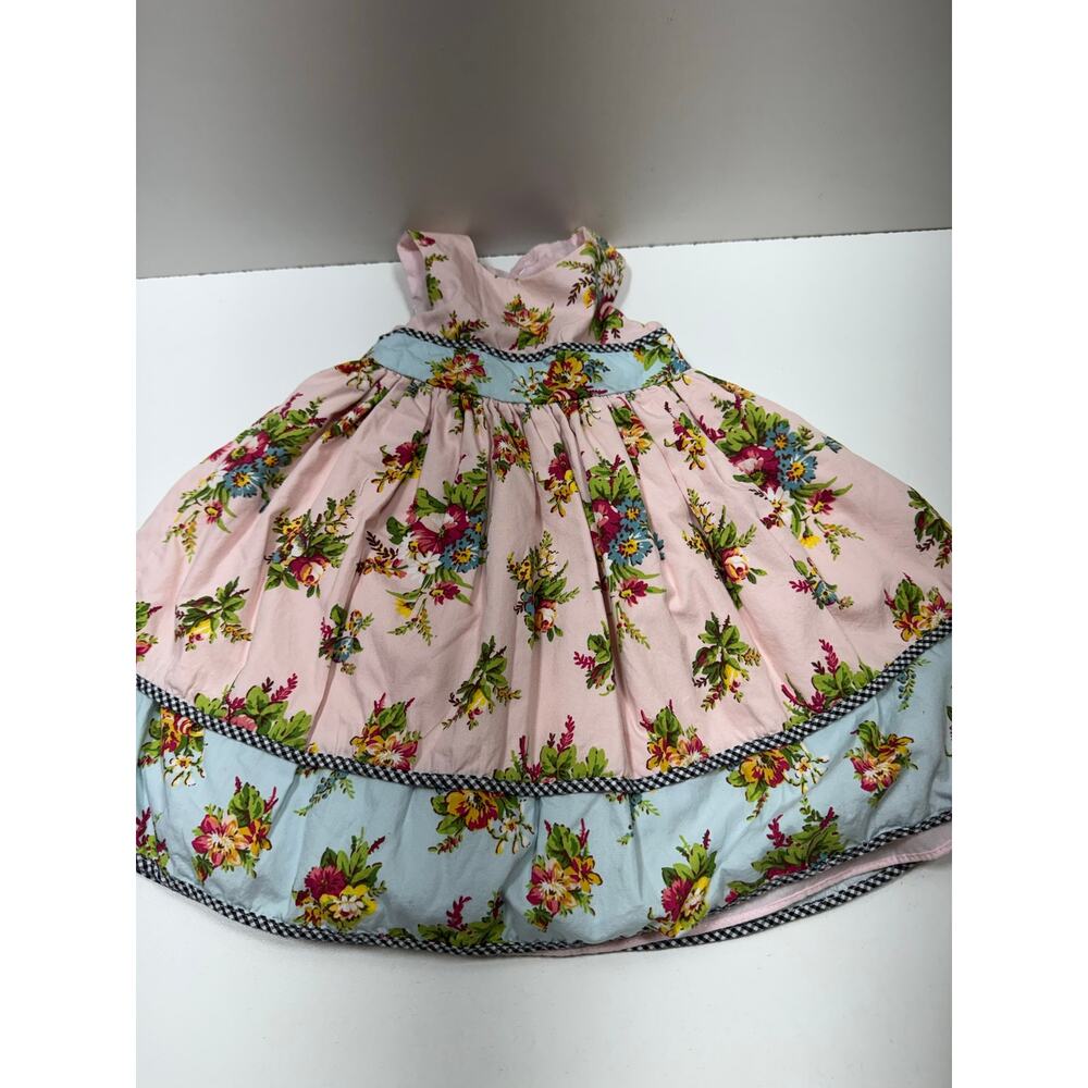 Laura Ashley London Girls Dress Sz 12 Months Cottage Core Sleeveless Floral - Picture 6 of 9
